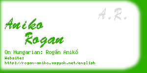 aniko rogan business card